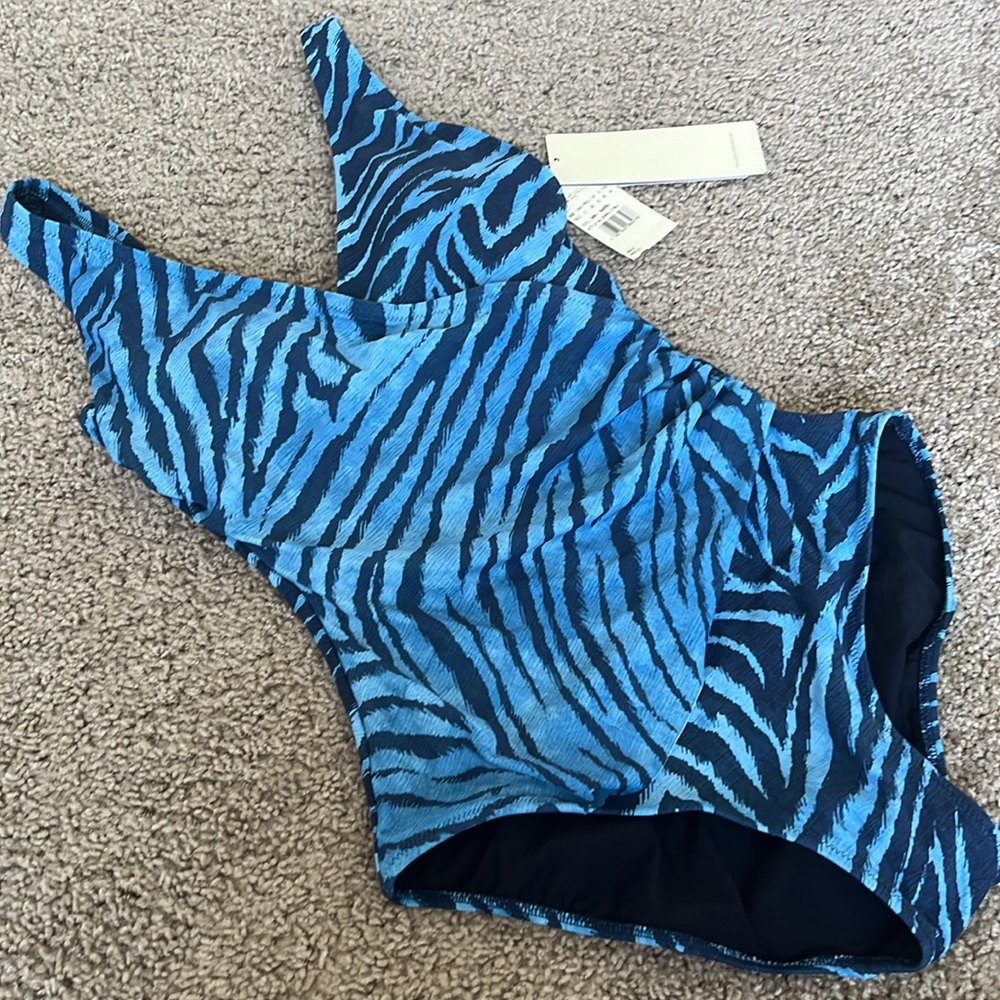 Profile by Gottex Nordstrom Blue Pattern One-Piece, NWT - Picture 2 of 6